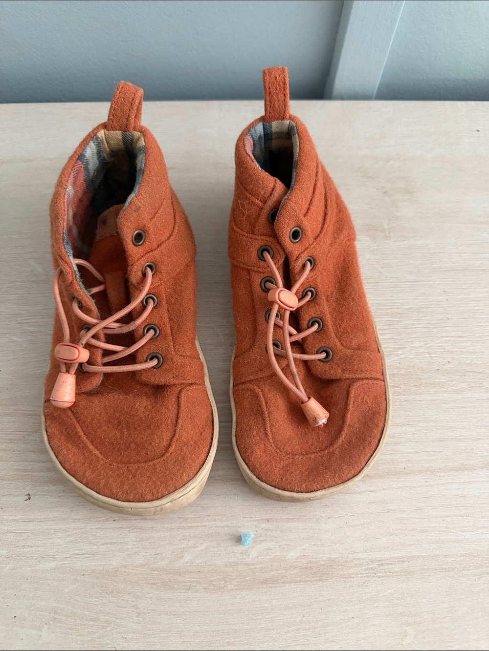 Kids Orange High-Top Sneakers with Easy Toggle Lacing
